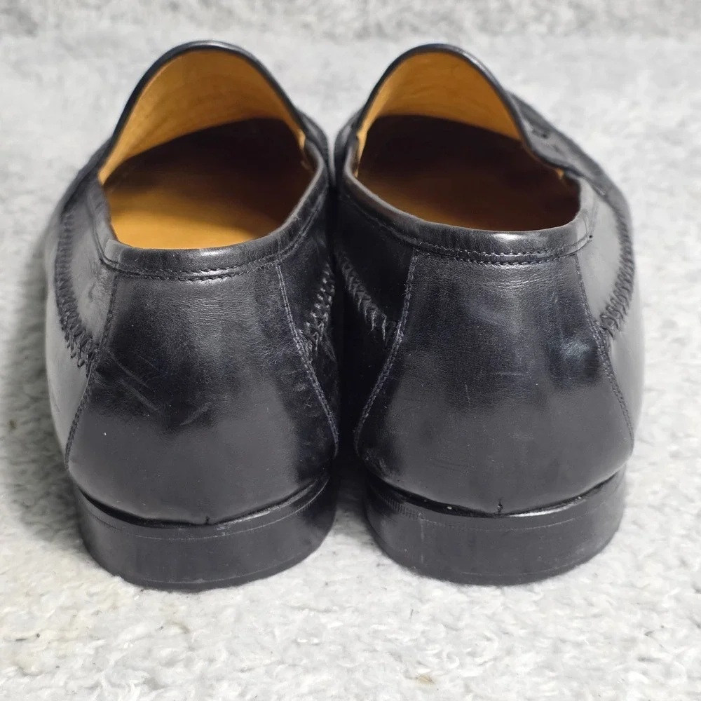 Johnston & Murphy‎ Tassel Loafers Black Exotic Ostrich Leather Italian Mens 13 M